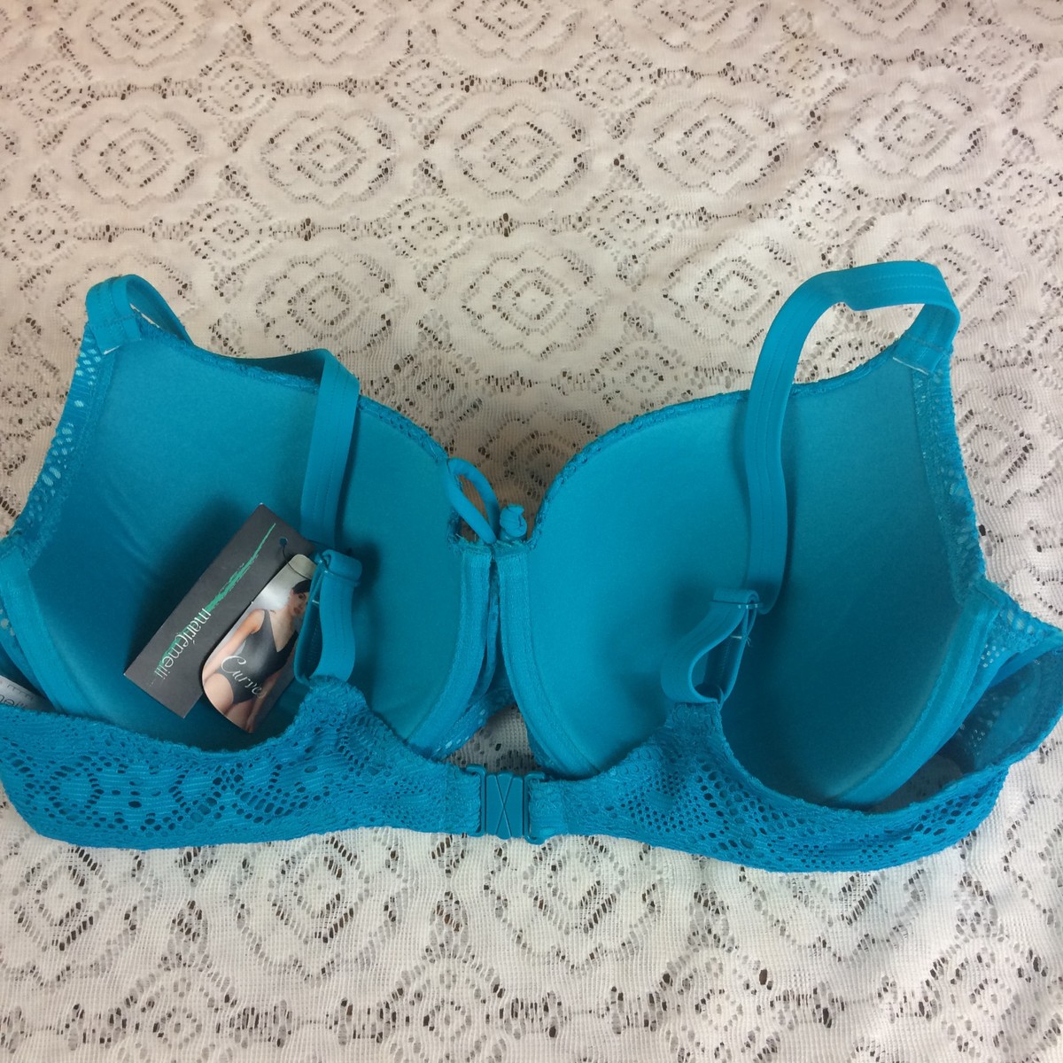 Womens Curves Marie meili Eternity 42C Teal Sea green T-Shirt Bra