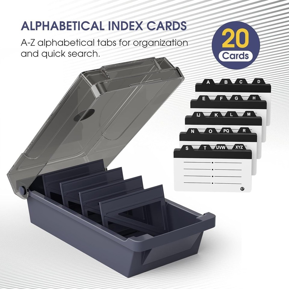 Business Card Holder Box File Storage Index Organizer Rolodex For500 ...