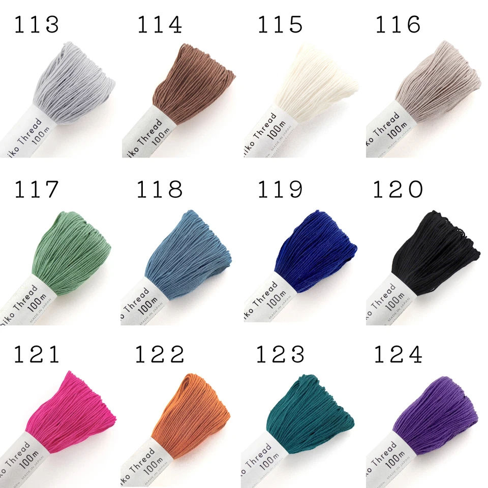 New color JAPANESE Embroidery SASHIKO Olympus Thread 100m COL 101-130 - Image 4 of 4