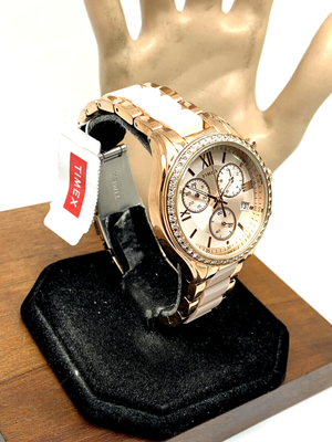 Montre Bracelet Femme élégante - Cadran Doré/rouge, Aiguilles Lumineuses - Neuf Avec étiquette