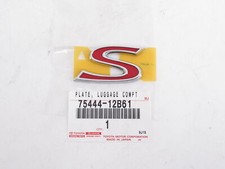 Genuine Oem Toyota 75444-12b61 S Sport Trunk Lid Emblem Nameplate