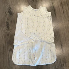 HALO Sleep Sack Swaddle NB Newborn White Polka Dot Wearable Blanket Birth-3Mo