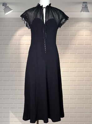 ICONIC Vintage Radley of London Moss Crepe Ossie Clark Era Party Dress - UK 8