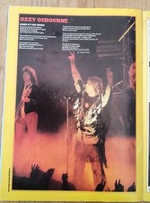 OZZY 'Bark At The Moon' lyrics magazine PHOTO/Poster/clipping 11x8 inches