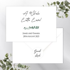 Personalised Lottery Wedding Favour Gift Scratch Card Lottery Lotto Holder L2