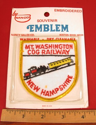 VINTAGE MT WASHINGTON ZAHNBAHN EISENBAHN DAMPFZUG AUFNÄHER NOS NH BERG!!