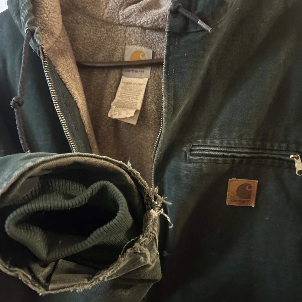 Carhartt Vintage J141 verde aislado 2xl alto. Se adapta como 2XL Foto 2 de 4