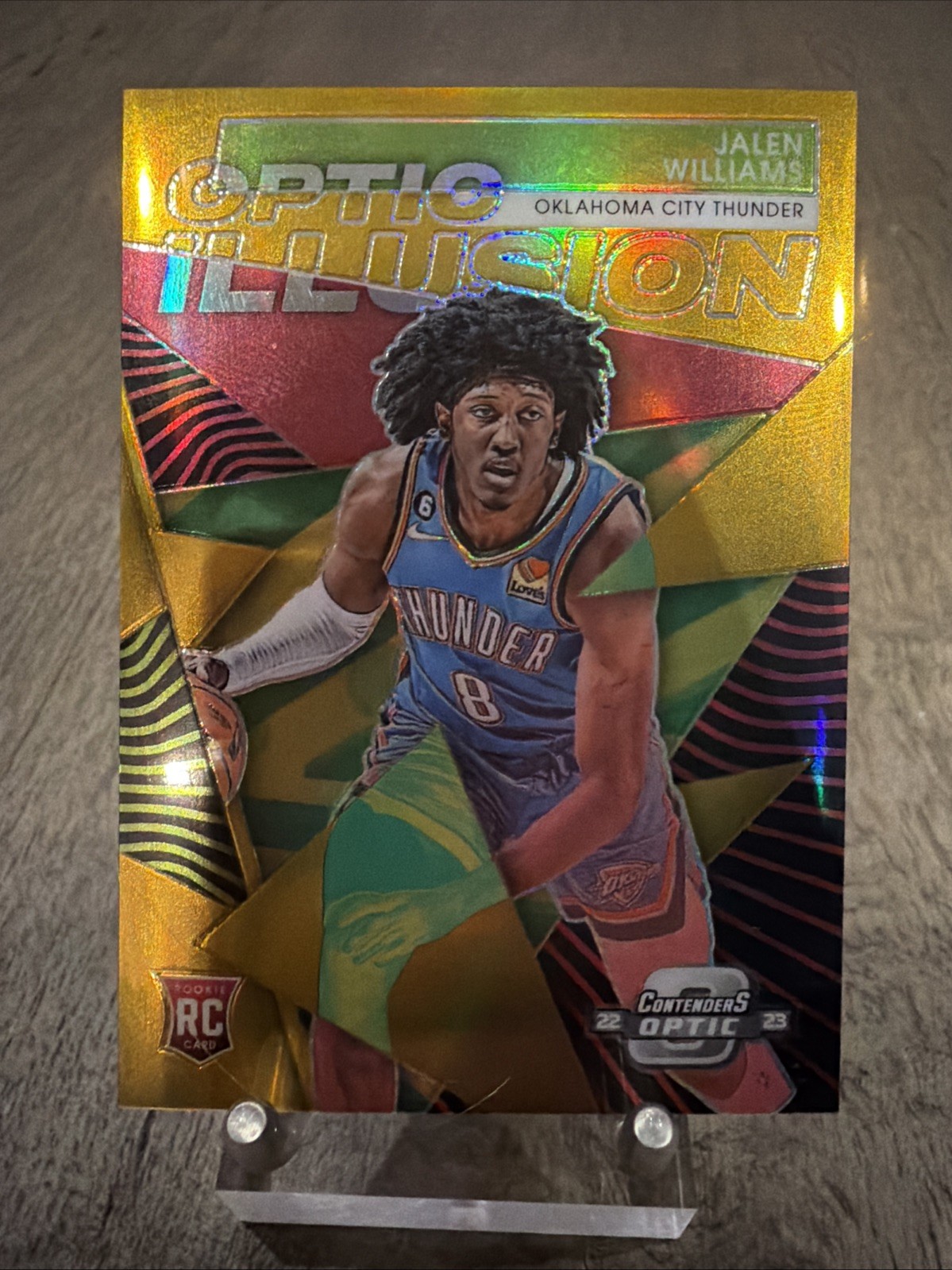 2022-23 Panini Contenders Optic Jalen Williams Gold /10 Rookie Illusion Thunder