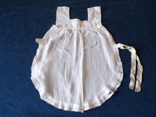JOLI TABLIER BAVOIR ANCIEN DENTELLE DEBUT 1900
