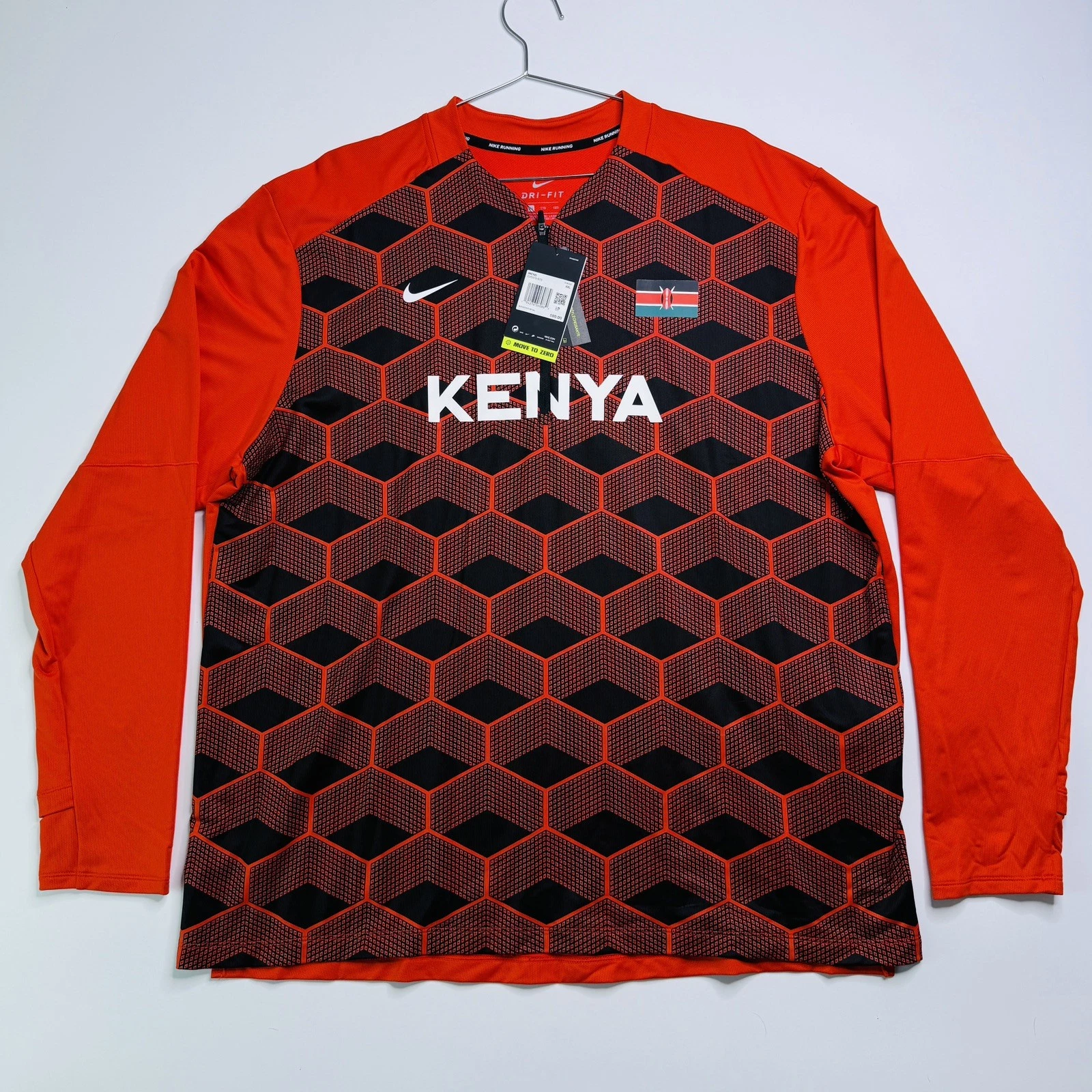 Nike Team Kenya Element Half-Zip Men’s Running Top Size XXL 2XL NWT CV0379-673
Opens in a new window