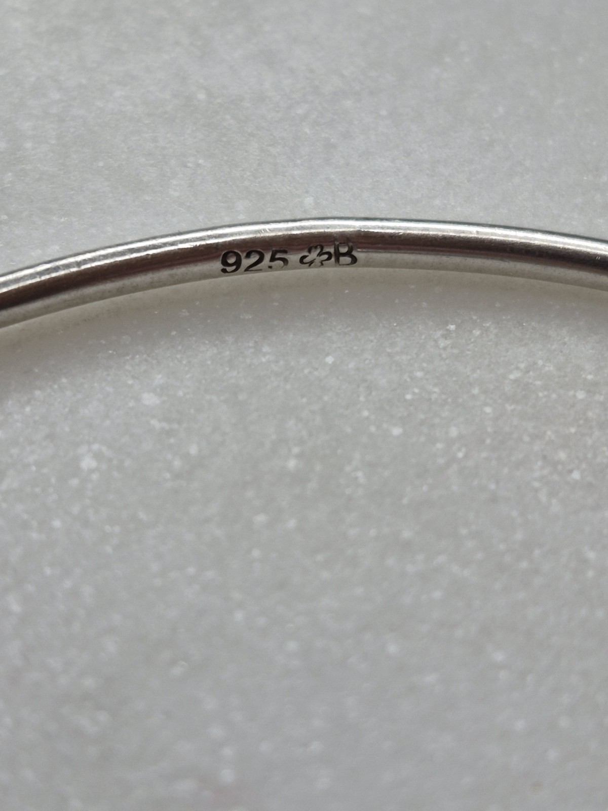 Sterling Silver Interlocking Triple Signed Bangle… - image 2