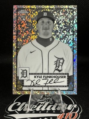 2021 Topps Chrome Platinum Black and White Mini Diamond Kyle Funkhouser RC