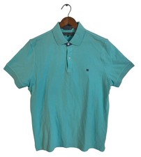 Givenchy Men Turquoise Polo Shirt Pima Cotton Sz L