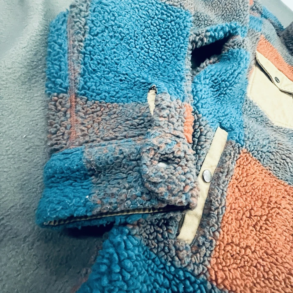 LL Bean X Todd Snyder Hi-Pile Sherpa Snap Plaid Shirt Jacket Shacket Mens M - Image 4 of 4