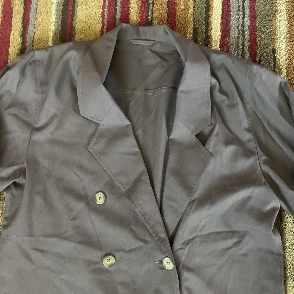 Vintage Jaeger Falda Traje Mujer 14 Marrón Lana Blazer Plisado Maxi Hecho en Reino Unido Años 80 Foto 4 de 4