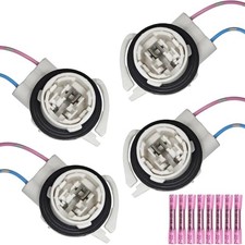 4PCS Wire Harness Pigtail Light Socket Repair Kit for 4114, 4157, 3157 Bulbs -