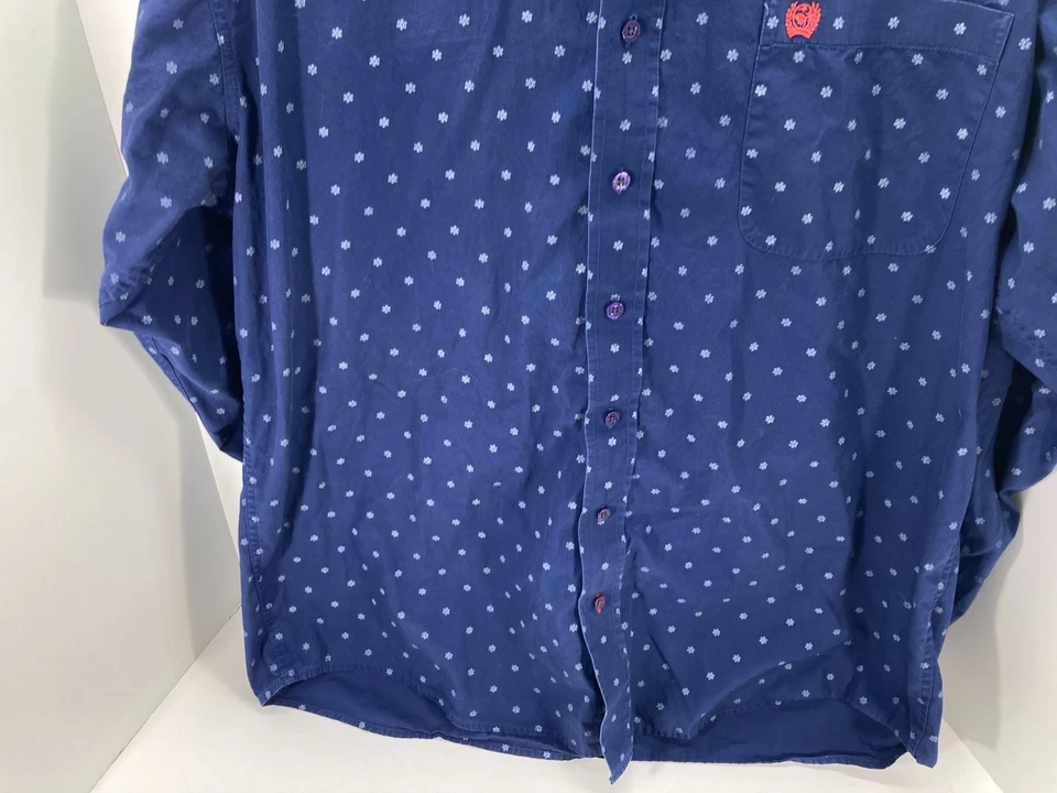 Cinch рубашка на пуговицах мужской размер большой синий Western ковбой карман с длинным рукавом - Изображение 4 из 4