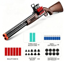 37.8" Double-barrel Shotgun Foam Blaster with Soft Bullets Best Gift for Boys