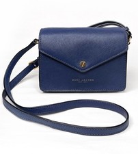 【EUC!】Marc Jacobs New York ✤ Navy Blue Saffiano Leather Crossbody Shoulder Bag