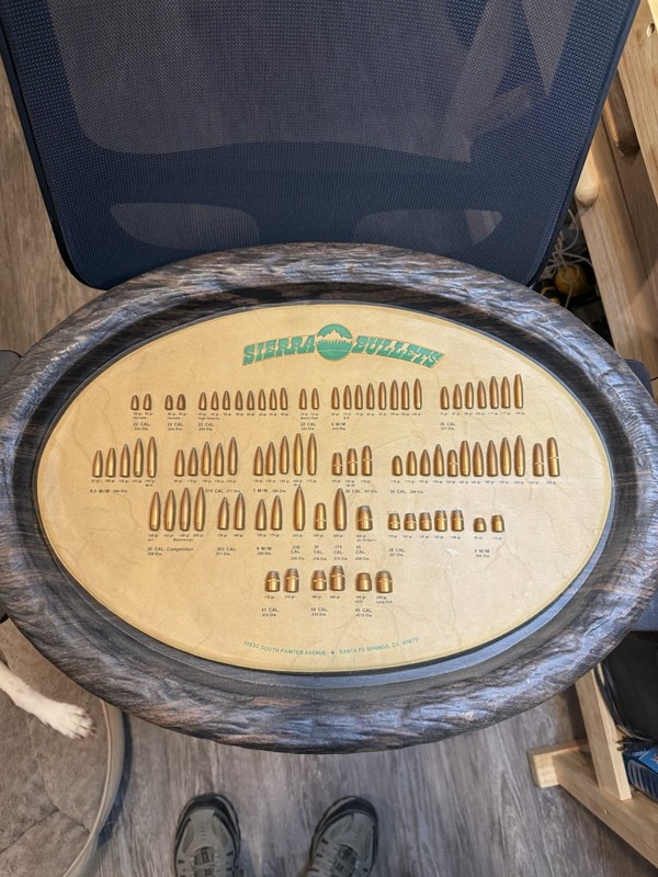 Vintage Sierra Bullet Board Gun Shop Display. Plastic Hanging Board