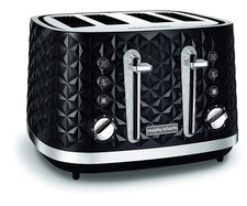 Morphy Richards Vector 4 Slice Toaster in Black with Patterned 3D Finish 🍞
