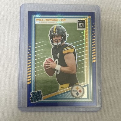 2025 Panini Donruss Optic - Rated Rookie Will Howard #233 Blue Hyper Prizm (RC)