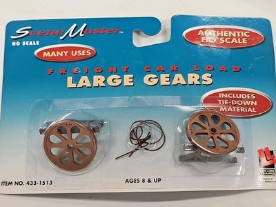 Life-Like Scene Master HO Large Gears For flatcar  or Gondola Loads. 433-1513