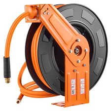 Retractable Air Hose Reel 1/2 IN x 50 FT Hybrid Air Hose Reel Max 300 PSI