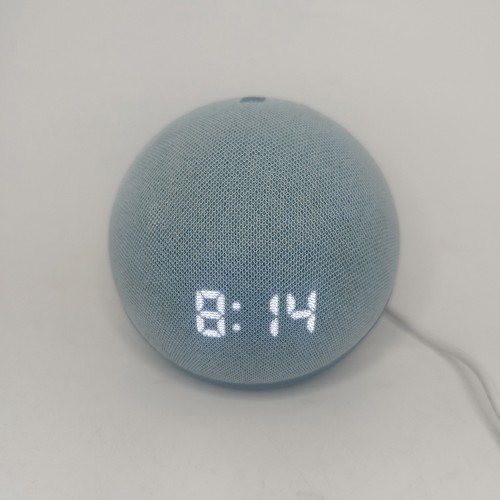 Amazon Echo Dot 4. Gen Alexa Smart Lautsprecher + Uhr Twilight Blue Kosmetikspuren