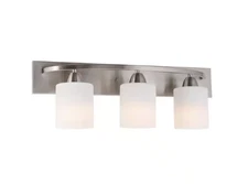Kira Home Claremont 24 in. 3-Lights Brushed Nickel Modern Bathroom Vanity Light
