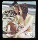 Glamour modeling pinup Stereo Realist slide MARA Mirror - 1950s Vintage #3460