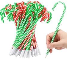 160 Pcs Christmas Candy Cane Pens Bulk Xmas Black Ink Ballpoint Pens Gifts Re...