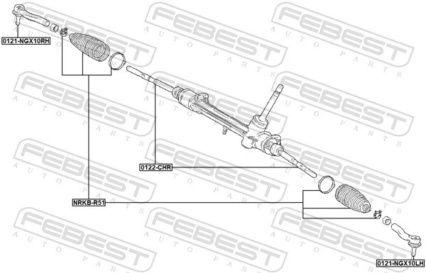 TIE ROD END 0121-NGX10LH FOR TOYOTA M20A-FXS/3ZR-FAE 2.0L 2ZR-FXE 1.8L 4cyl C-HR - Image 3 of 4