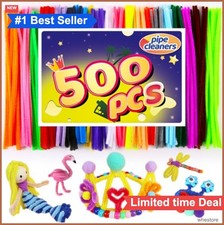 Pipe Cleaners Craft Supplies 500 Pcs 20 Colors Chenille Stems 6.5mm 305mm Art
