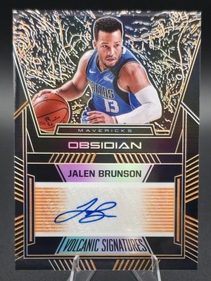 2019-20 Obsidian Jalen Brunson Volcanic Auto 11/50 Knicks Jersey Orange Parallel