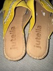 Fun Jutelia Yellow Leather Espadrilles Worn Once Inside — photo 5