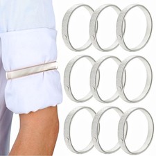 9 Pieces Sleeve Garters for Women, Anti-Slip Shirt Sleeve Holders Stretchy Me...