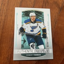 2025-26 sp game used authentic Profiles Robert Thomas Blues #/1749