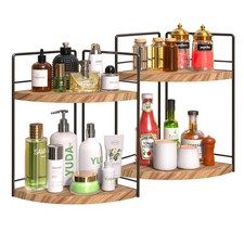 2 Pack Bathroom Counter Organizer, 2 Tier Corner Bathroom Counter Organizer W...