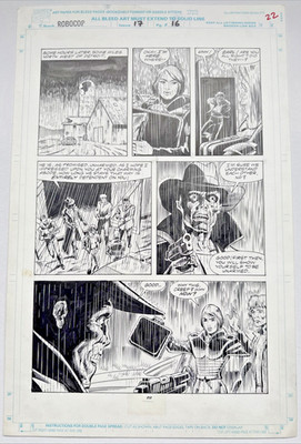 Lee Sullivan Original Art - Robocop Issue 17,  Page 16 - Marvel Comic Books