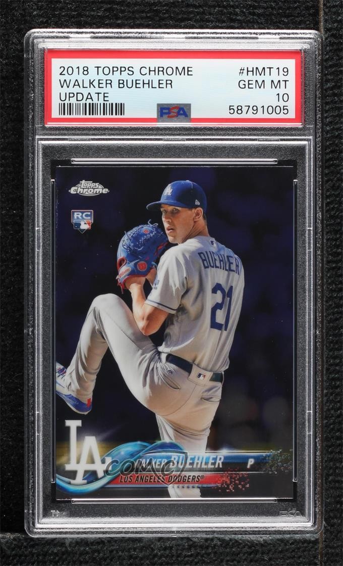 2018 Topps Chrome Update Target Exclusive Walker Buehler PSA 10 GEM MT Rookie RC