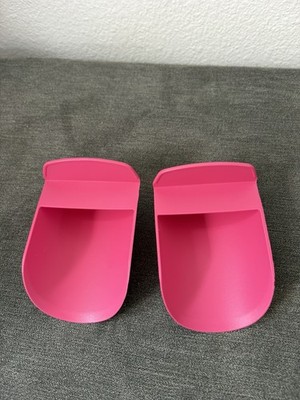 Tupperware Rocker Scoop #292 -16 Pink Flour Sugar Rice Canister Set Lot of 2