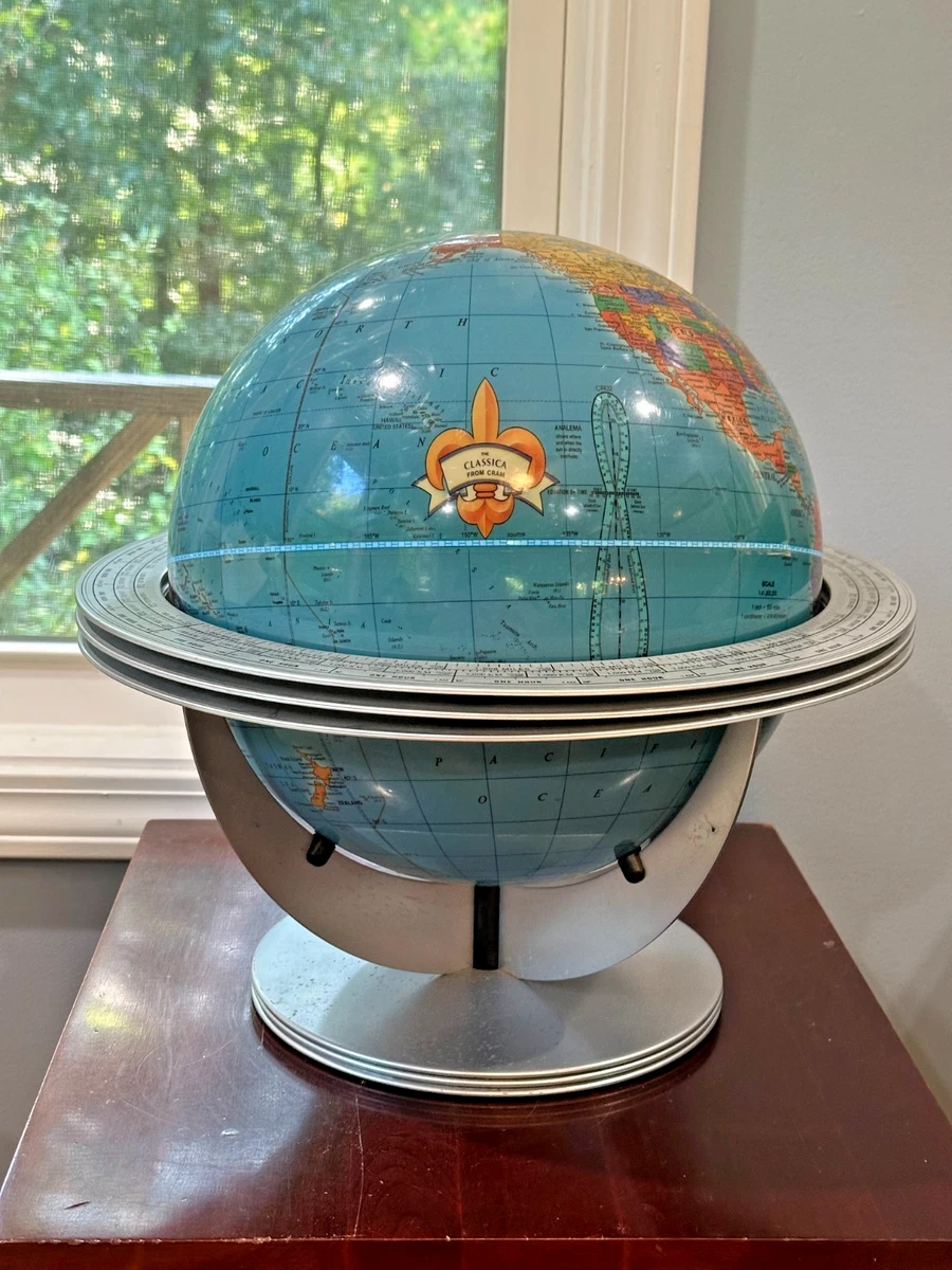 【値下中】THE E F. CRAM COMPANY社製 地球儀 George F. Cram Co. Vintage Original Antique World Globes