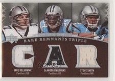 2007 UD Premier Rare Remnants Triple 20/50 Jake Delhomme DeAngelo Williams x5u