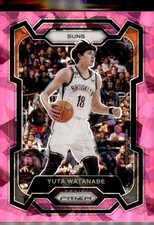 2023-24 Panini Prizm #285 Yuta Watanabe Prizms Pink Ice Phoenix Suns