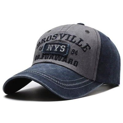 Four Seasons Herren Baseball Cap Casual Wash bestickt Kappe geschwungene Krempe Bowler S