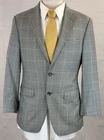 Samuelsohn Canada Men's Gray Plaid Super 100s Wool Suit 39S 32X29 $1,895