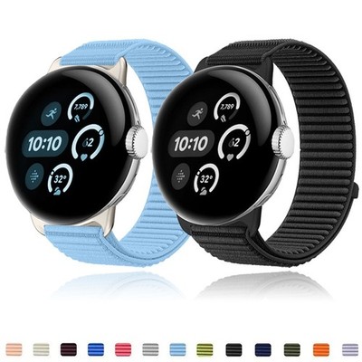 Gewobenes Nylon Sport Loop Armband für Google Pixel Watch 4 3 2 1 41mm 45mm