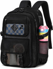Mesh Backpack, 17In Heavy Duty See through Backpack Ultra-Lightweight Net Bookba
