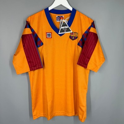 BNWT BARCELONA SPAIN FCB 1991/1992 AWAY SHIRT FOOTBALL JERSEY SIZE M MEYBA